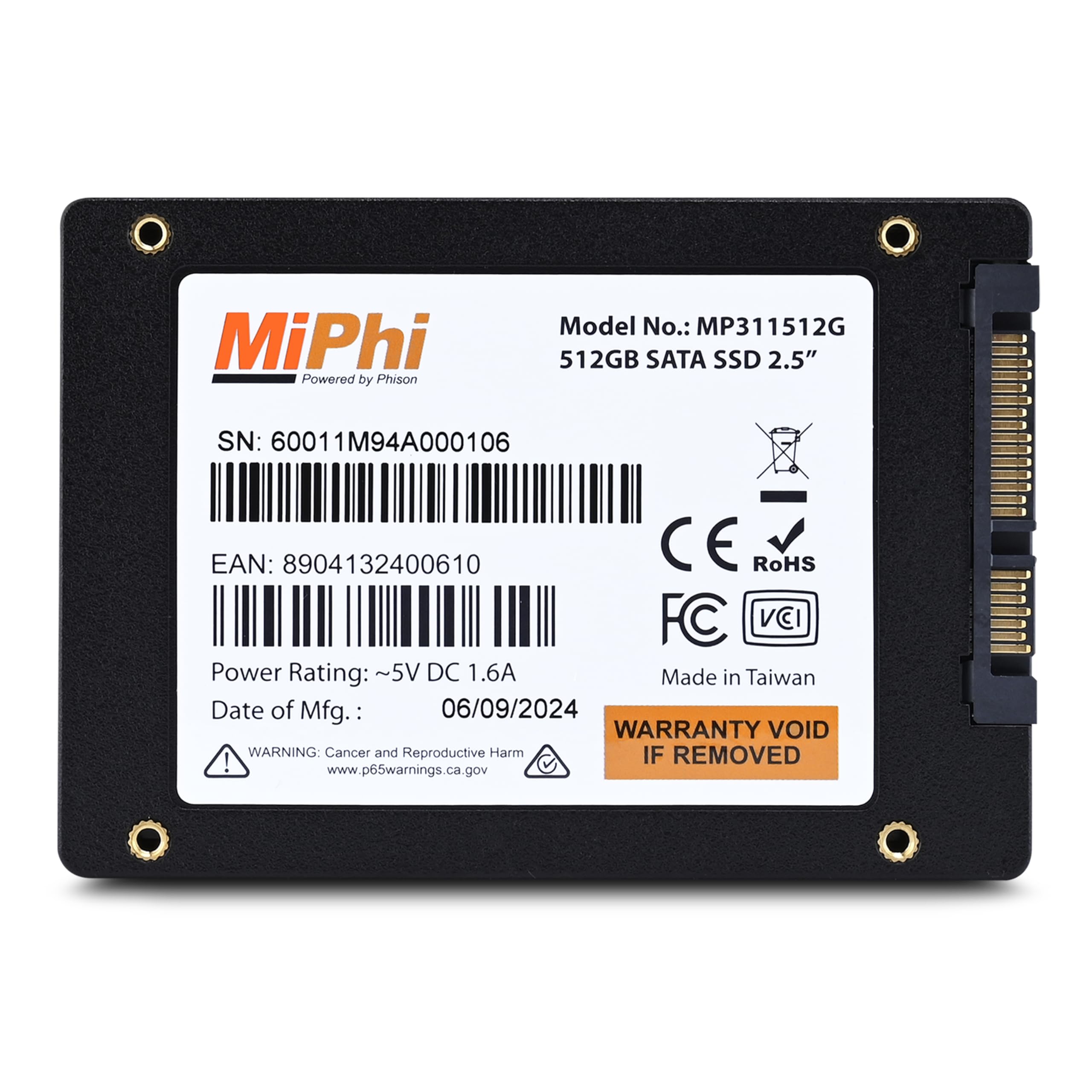 Amazon.in: Buy MiPhi MP100 SATA 512GB, Up to 550MB/s, 2.5 Inch/7